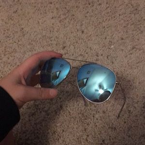 blue aviator sunglasses